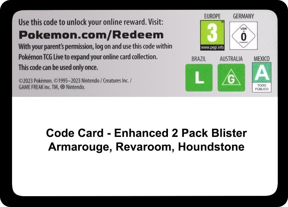 Code Card - Enhanced 2-Pack Blister Pack [Armarouge, Revavroom & Houndstone] [Miscellaneous Cards & Products]