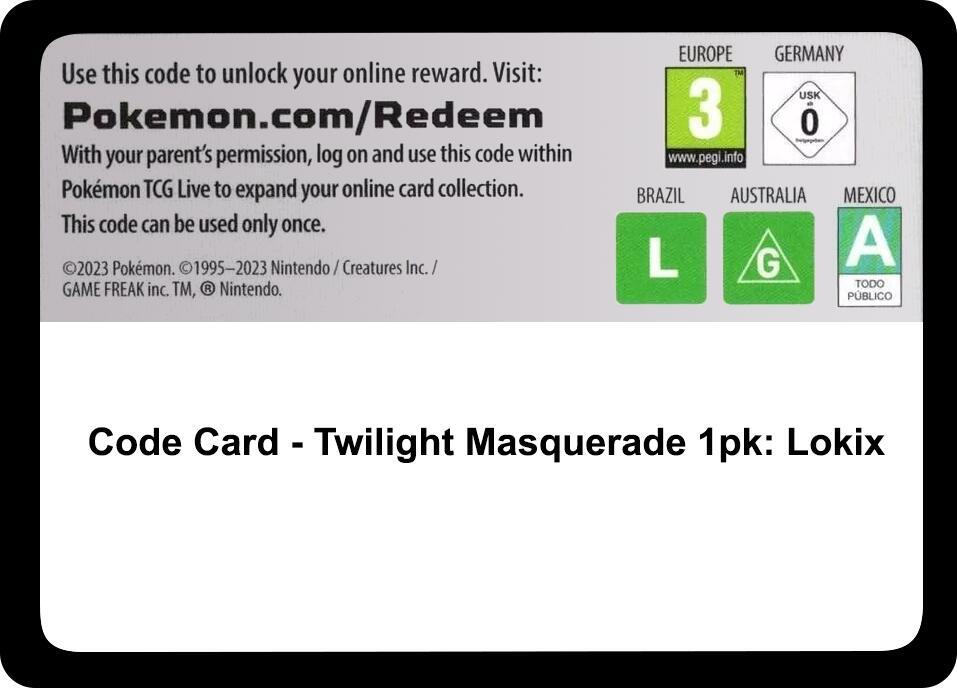 Code Card - Twilight Masquerade Single Pack Blister [Lokix] [SV06: Twilight Masquerade]