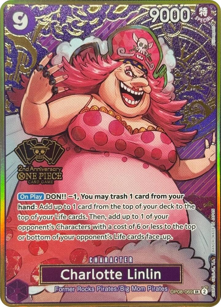 Charlotte Linlin (One Piece Japanese Version 2nd Anniversary Set) (OP08-069) [One Piece Promotion Cards]