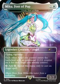 Miku, Font of Pop - Giada, Font of Hope (Rainbow Foil) (1586) [Secret Lair Drop Series]