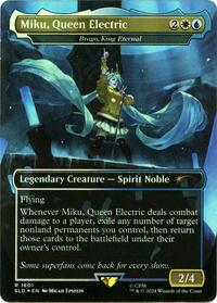 Miku, Queen Electric - Brago, King Eternal (Rainbow Foil) (1601) [Secret Lair Drop Series]