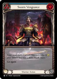 Sworn Vengeance (Blue) (Extended Art) (FNG026) [Blitz Deck: The Hunted - Fang]