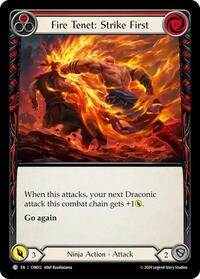 Fire Tenet: Strike First (Red) (CIN012) [Blitz Deck: The Hunted - Cindra]