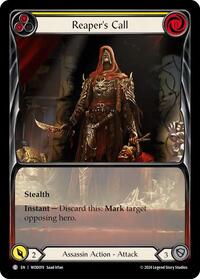 Reaper's Call (Yellow) (Extended Art) (WOD019) [Blitz Deck: The Hunted - Arakni, Web of Deceit]