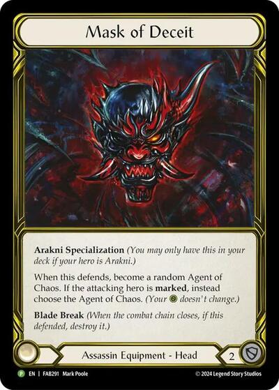 Mask of Deceit - FAB291 (FAB291) [Flesh and Blood: Promo Cards]