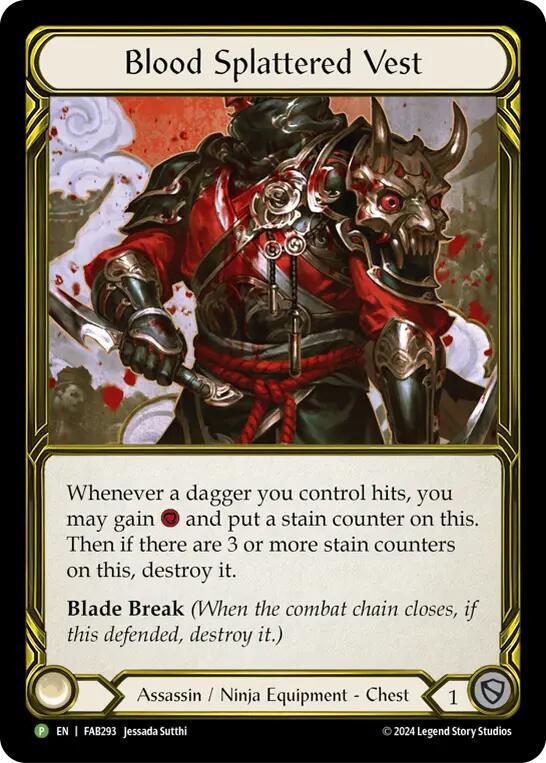 Blood Splattered Vest (Golden) - FAB293 (FAB293) [Flesh and Blood: Promo Cards]
