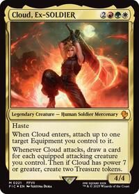 Cloud, Ex-SOLDIER (Surge Foil) (221) [Commander: FINAL FANTASY]