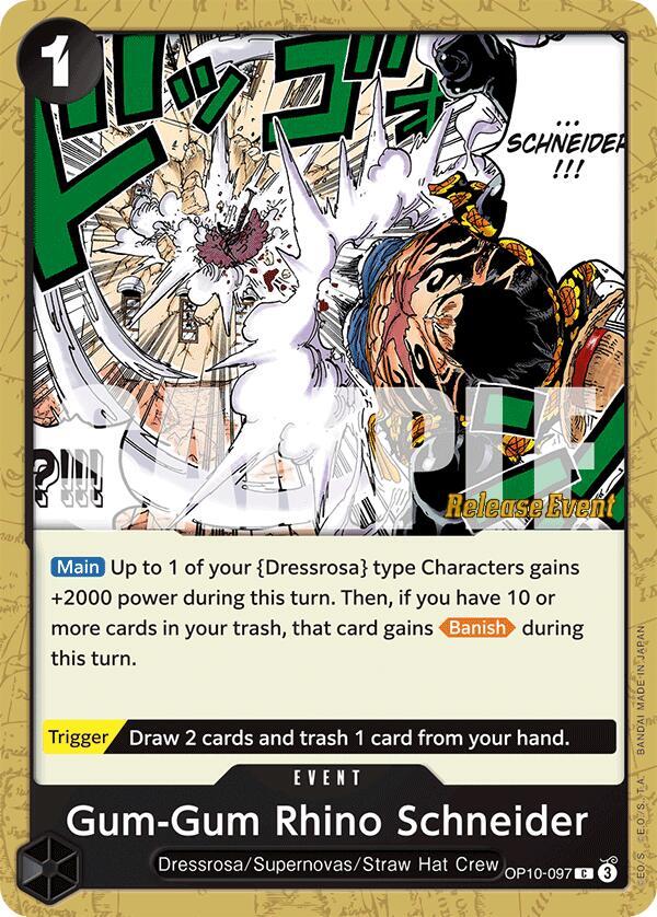 Gum-Gum Rhino Schneider (OP10-097) [Royal Blood Release Event Cards]