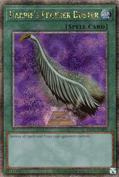 Harpie's Feather Duster (Alternate Art) (EDC1-EN001) [Early Days Collection Promotional Cards]