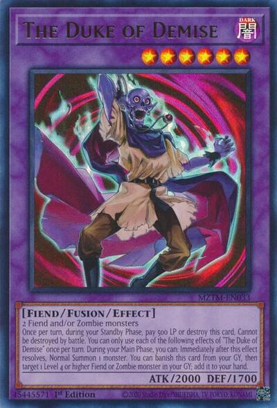 The Duke of Demise (MZTM-EN033) [Maze of the Master]
