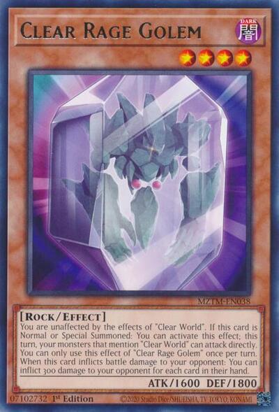Clear Rage Golem (MZTM-EN038) [Maze of the Master]