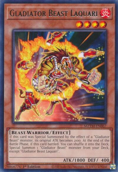 Gladiator Beast Laquari (MZTM-EN067) [Maze of the Master]