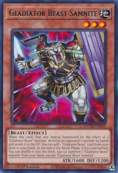 Gladiator Beast Samnite (MZTM-EN069) [Maze of the Master]
