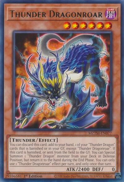 Thunder Dragonroar (MZTM-EN077) [Maze of the Master]