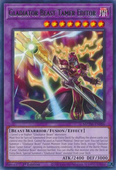 Gladiator Beast Tamer Editor (MZTM-EN086) [Maze of the Master]