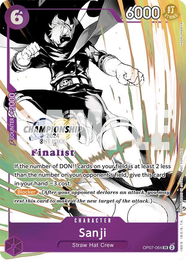 Sanji (Championship 2024 Finalist Card Set Vol. 2) (OP07-064) [One Piece Promotion Cards]