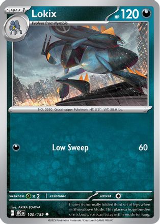 Lokix 100/159  - Reverse Holofoil SV09 Journey Together - Uncommon