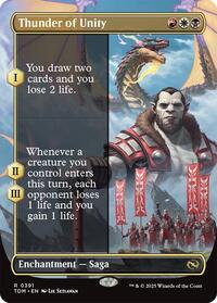 Thunder of Unity (Borderless) (391) [Tarkir: Dragonstorm]