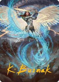 Elspeth, Storm Slayer Art Card (49/54) (Gold-Stamped Signature) (49) [Art Series: Tarkir: Dragonstorm]
