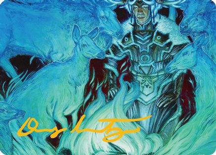 Unending Whisper Art Card (9/54) (Gold-Stamped Signature) (AATDM-009) - Art Series: Tarkir: Dragonstorm