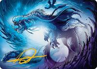 Roiling Dragonstorm Art Card (33/54) (Gold-Stamped Signature) (33) [Art Series: Tarkir: Dragonstorm]
