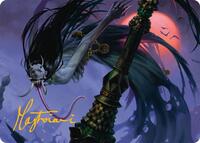 Qarsi Revenant Art Card (12/54) (Gold-Stamped Signature) (12) [Art Series: Tarkir: Dragonstorm]