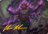 Rot-Curse Rakshasa Art Card (13/54) (Gold-Stamped Signature) (13) [Art Series: Tarkir: Dragonstorm]