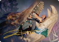 Jaws of Defeat Art Card (53/54) (Gold-Stamped Signature) (53) [Art Series: Tarkir: Dragonstorm]