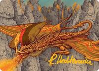 Magmatic Hellkite Art Card (34/54) (Gold-Stamped Signature) (34) [Art Series: Tarkir: Dragonstorm]