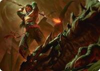 Sarkhan's Resolve Art Card (18/54) (18) [Art Series: Tarkir: Dragonstorm]