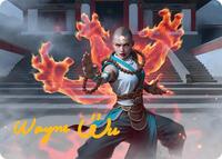 Flamehold Grappler Art Card (24/54) (Gold-Stamped Signature) (24) [Art Series: Tarkir: Dragonstorm]