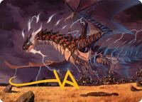 Neriv, Heart of the Storm Art Card (25/54) (Gold-Stamped Signature) (25) [Art Series: Tarkir: Dragonstorm]