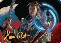 Narset, Jeskai Waymaster Art Card (44/54) (Gold-Stamped Signature) (44) [Art Series: Tarkir: Dragonstorm]