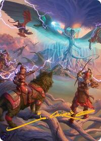 All-Out Assault Art Card (50/54) (Gold-Stamped Signature) (50) [Art Series: Tarkir: Dragonstorm]