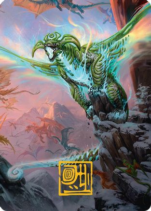 Ureni of the Unwritten Art Card (51/54) (Gold-Stamped Signature) (AATDM-051) - Art Series: Tarkir: Dragonstorm