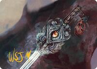 Dragonfire Blade Art Card (40/54) (Gold-Stamped Signature) (40) [Art Series: Tarkir: Dragonstorm]