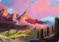 Rugged Highlands Art Card (29/54) (Gold-Stamped Signature) (29) [Art Series: Tarkir: Dragonstorm]
