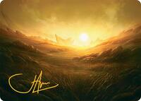 Plains Art Card (31/54) (Gold-Stamped Signature) (31) [Art Series: Tarkir: Dragonstorm]