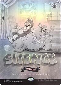 Silence (0881) (Black & White Foil) (881) [Secret Lair Drop Series]
