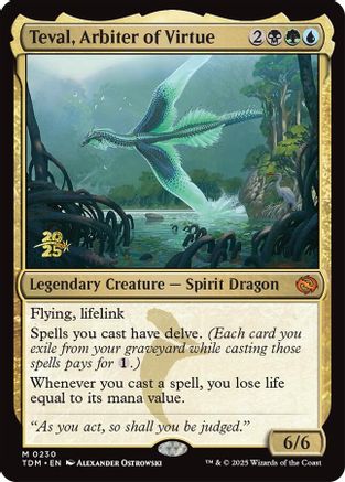 Teval, Arbiter of Virtue (PRE-230) - Prerelease Cards Foil