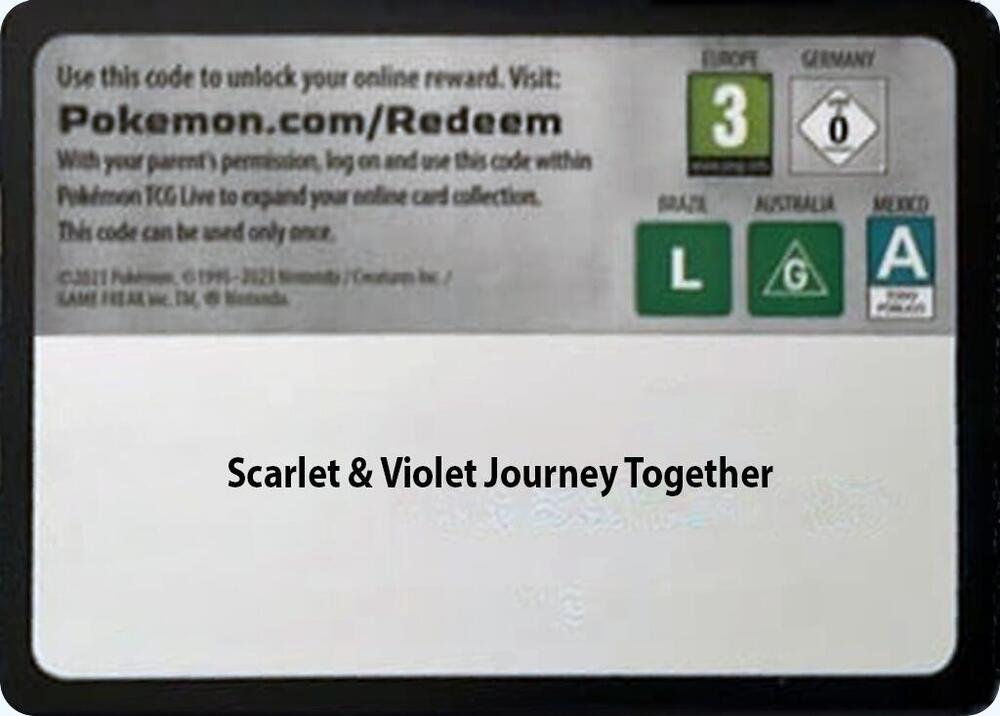 Code Card - Journey Together Booster Pack [SV09: Journey Together]