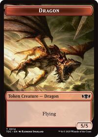 Dragon (0014) // Treasure Double-Sided Token (14 // 16) [Commander: Tarkir: Dragonstorm]