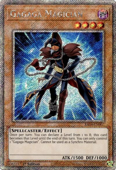 Gagaga Magician (Platinum Secret Rare) (RA04-EN007) [Quarter Century Stampede]