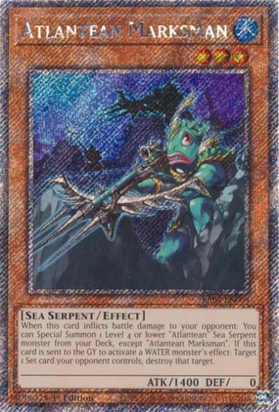 Atlantean Marksman (Platinum Secret Rare) (RA04-EN009) [Quarter Century Stampede]