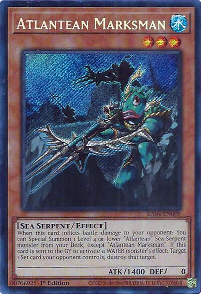 Atlantean Marksman (Secret Rare) (RA04-EN009) [Quarter Century Stampede]