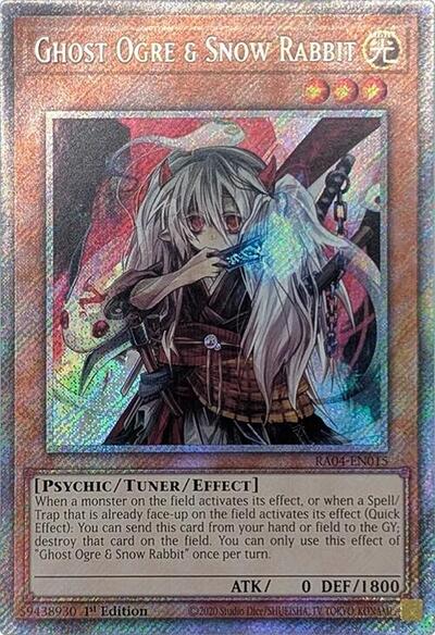 Ghost Ogre & Snow Rabbit (Platinum Secret Rare) (RA04-EN015) [Quarter Century Stampede]