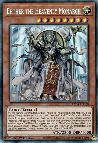 Ehther the Heavenly Monarch (PCR) (RA04-EN018) [Quarter Century Stampede]
