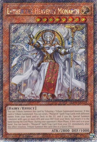 Ehther the Heavenly Monarch (Platinum Secret Rare) (RA04-EN018) [Quarter Century Stampede]