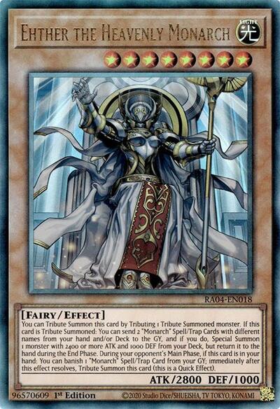 Ehther the Heavenly Monarch (PUR) (RA04-EN018) [Quarter Century Stampede]