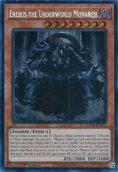 Erebus the Underworld Monarch (Secret Rare) (RA04-EN019) [Quarter Century Stampede]
